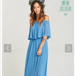 Show Me Your Mumu Hacienda Maxi Dress Coastal Blue